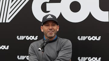 Golf - The inaugural LIV Golf Invitational - Centurion Club, Hemel Hempstead, St Albans, Britain - June 9, 2022 Spain's Sergio Garcia of team Fireballs speaks to the media after the first round Action Images via Reuters/Paul Childs