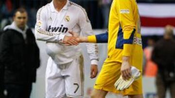 'HAT-TRICK'. En 2012, Cristiano asaltó el Calderón con tres tantos.