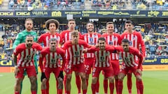 El once del Atlético ante el Cádiz.