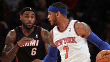 Carmelo Anthony contra LeBron James, duelo de estrellas.