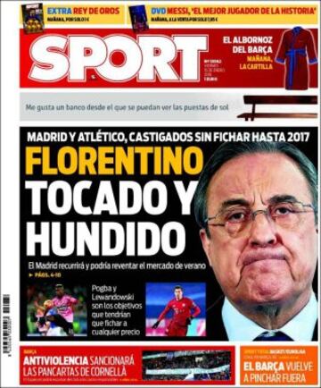 Portadas de la prensa mundial