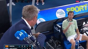 Medvedev al juez: "El estadio está lleno de idiotas"