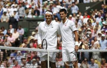 Roger Federer y Novak Djokovic.