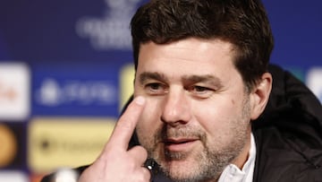 Soccer Football - Champions League - Paris St Germain Press Conference - Parc des Princes, Paris, France - February 14, 2022 Paris St Germain coach Mauricio Pochettino during the press conference REUTERS/Gonzalo Fuentes