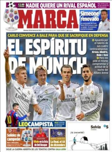 Portadas de la prensa deportiva