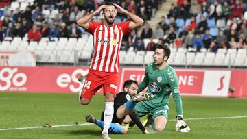 Luis Rioja, en el Almería-Lugo