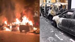 París amanece destruido tras los intensos festejos por la Champions League