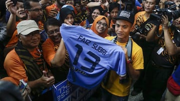 Mohamad Faiz Subri, FIFA&#039;s goal of the year award winner, was welcomed home by over 200 fans and said that he will &quot;fight for a regular spot&quot; as he targets more first-team football.