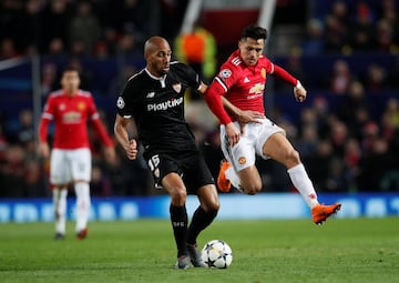 Alexis Sánchez y el Manchester United cayeron por 1-2 en el partido de vuelta de octavos de final ante el Sevilla, y quedó fuera de la Champions League.