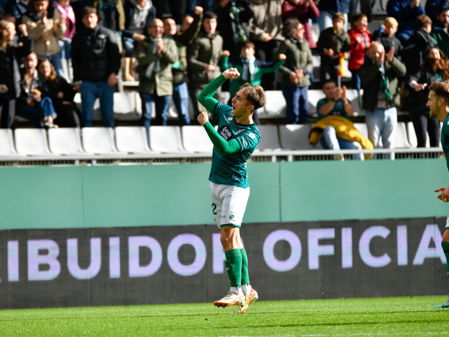 Losada celebrando un gol en A Malata (Diario AS)
