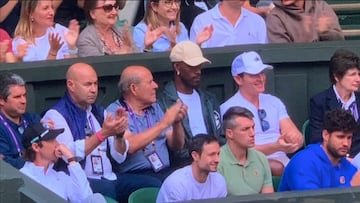 Jimmy Butler, presente en el box de Carlos Alcaraz en la jornada de hoy.