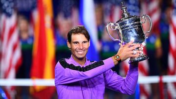 Nadal, con el trofeo del US Open 2019.