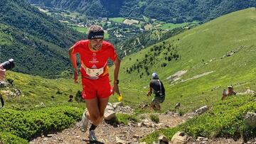 Daniel Osanz durante la carrera de Kilómetro Vertical del Mundial de Skyrunning.