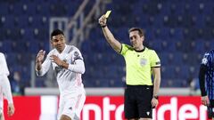 Casemiro, durante el Atalanta-Real Madrid. 