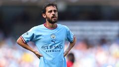 El jugador del Manchester City Bernardo Silva durante un partido de Premier League contra el Bournemouth.