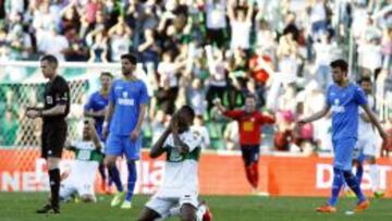 Boakye tumba al Getafe en el 93' de cabeza y alivia al Elche