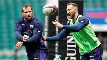 Entrenamiento de Escocia antes de medirse a Inglaterra.