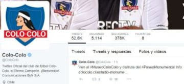 En esta red social, el equipo chileno sobrepasa a Santa Fe 2' 600.000 ante 450.000 "me gusta".