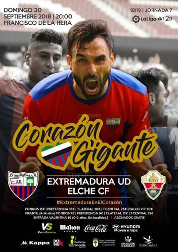 Cartel promocional del Extremadura-Elche.