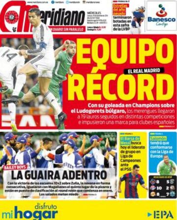 Portadas de la prensa deportiva