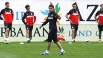 Simeone prepara el partido ante el Depor.