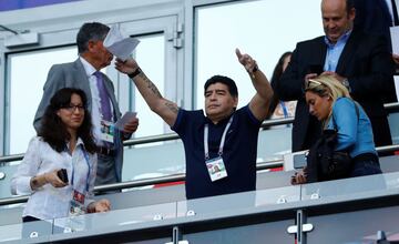 Diego Armando Maradona en el Kazán Arena.