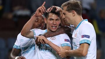 El PSV celebra su gol en el minuto 89 ante el BATE Borisov.