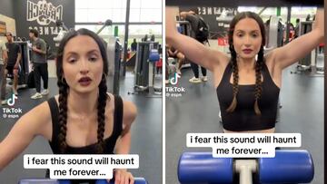 Una mujer intenta posturear en el gimnasio y lo que sucede lleva 2M de visitas