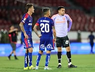 Futbol, Universidad de Chile vs Audax Italiano
Fecha 1, Liga de primera 2026.
Los jugadores de Universidad de Chile se lamentan luego de empatar contra Audax Italiano tras un partido de la liga de primera disputado en el estadio Nacional de Santiago, Chile.
30/01/2026
Felipe Zanca/Photosport
Football, Universidad de Chile vs Audax Italiano
First date, 2026 First division league.
Universidad de ChileÕs players react after tie against Audax Italiano after a first division league match at the Nacional stadium in Santiago, Chile.
30/01/2026
Felipe Zanca/Photosport