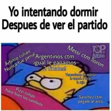 Los memes apuntaron al juego defensivo de Argentina