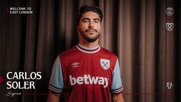 Carlos Soler, presentado como nuevo jugador del West Ham.