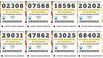 Todos los quintos premios de la Lotería de Navidad 2018