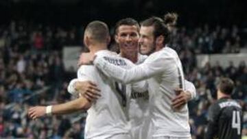 Benzema, Cristiano y Bale.