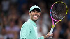Brisbane (Australia), 04/01/2024.- Rafael Nadal of Spain celebrates his win against Jason Kubler of Australia at the 2024 Brisbane International in Brisbane, Australia, 04 January 2024. (Tenis, España) EFE/EPA/ZAIN MOHAMMED AUSTRALIA AND NEW ZEALAND OUT EDITORIAL USE ONLY EDITORIAL USE ONLY
