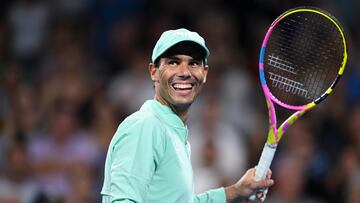 Brisbane (Australia), 04/01/2024.- Rafael Nadal of Spain celebrates his win against Jason Kubler of Australia at the 2024 Brisbane International in Brisbane, Australia, 04 January 2024. (Tenis, Espa?a) EFE/EPA/ZAIN MOHAMMED AUSTRALIA AND NEW ZEALAND OUT EDITORIAL USE ONLY EDITORIAL USE ONLY