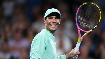 Brisbane (Australia), 04/01/2024.- Rafael Nadal of Spain celebrates his win against Jason Kubler of Australia at the 2024 Brisbane International in Brisbane, Australia, 04 January 2024. (Tenis, España) EFE/EPA/ZAIN MOHAMMED AUSTRALIA AND NEW ZEALAND OUT EDITORIAL USE ONLY EDITORIAL USE ONLY
