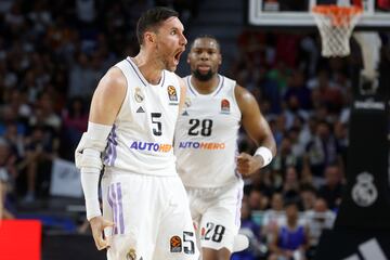 Rudy Fernández celebra un robo de balón en el último cuarto.
