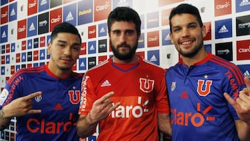 Lorenzo Reyes, Fernando de Paul y Alejandro Contreras fueron presentados en Universidad de Chile.