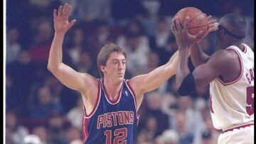 David Wood, durante un partido de la NBA con Detroit Pistons