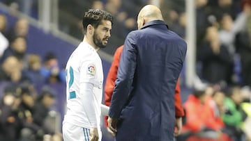 Isco, con Zidane.