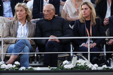 Jacques Seguela, en la final de Roland Garros 2024 disputada en la pista Court Philippe Chatrier de París.