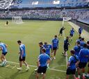 Martín Vázquez y 3.500 niños vieron entrenarse al Málaga