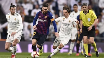 Bale, Messi y Modric, en el &uacute;ltimo Real Madrid-Barcelona