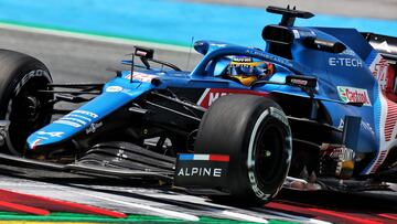 Fernando Alonso (Alpine A521). Spielberg, Austria. F1 2021. 