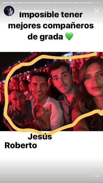 Iker Casillas, Sara Carbonero, Jesús Vázquez y su pareja en el concierto Más es Más de Alejandro Sanz.