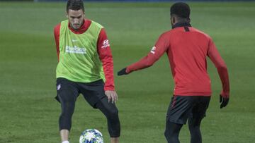 Entrenamiento del Atlético.