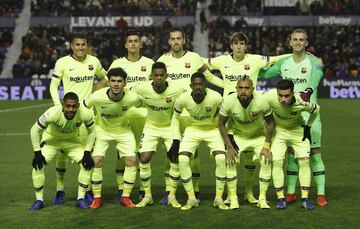 Jeison Murillo jugó su primer partido con el Barcelona ante el Levante en el Estadio Ciudad de Valencia por la ida de los octavos de final de la Copa del Rey. Hizo dupla defensiva junto a Chumi, pero en el remate del partido jugó junto a Lenglet.