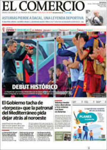 La Roja protagonista de las portadas de la prensa española