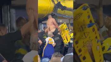 Hincha de Boca Jrs. se atora en alambre de púas y se vuelve el hazmerreír en redes sociales