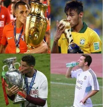 El discreto empate de Argentina ante Islandia provocó una larga lista de creaciones en las redes sociales, donde el 10 fue el gran protagonista.